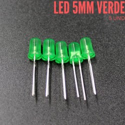 Led Difuso 5mm Verde (5 Pcs)