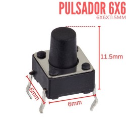 Pulsador 6x6x11.5mm