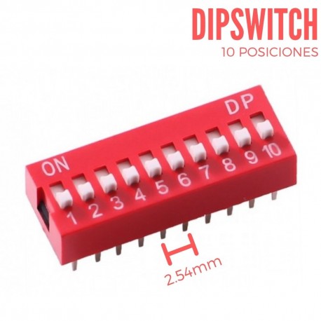 Dip Switch 10 Posiciones 