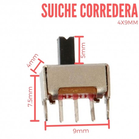 Switch Corredera Mini 3Pin 2Pos 4x9mm