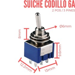 Suiche Codillo 3Pos 6Pin 6A