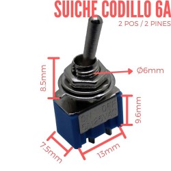 Suiche de Codillo 2Pos - 2Pin 6A