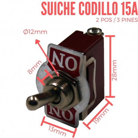 Suiche Codillo 2Pos 3Pin 15A