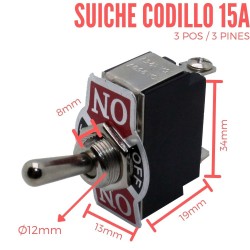 Suiche Codillo 3Pos 3Pin 15A