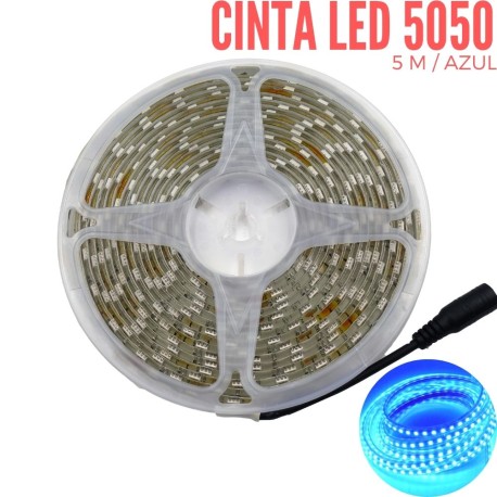 Cinta LED 5050 Azul 12V (5 Metros)