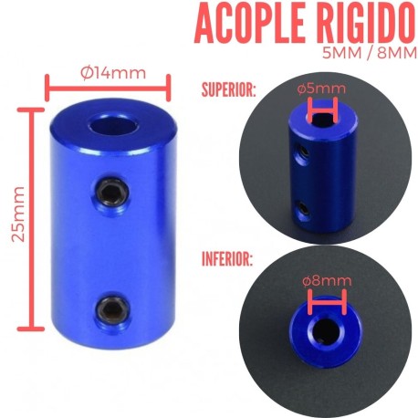 Acople Rígido 8X5X25mm