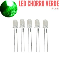 Led Chorro 5mm Verde (5 Pcs)