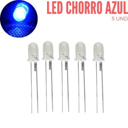 Led Chorro 5mm Azul (5 Pcs) 