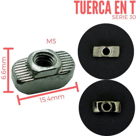 Tuerca en T M5 (Serie 30)