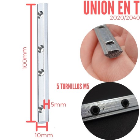 Unión en T para Perfil 2020 ó 2040