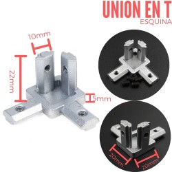 Conector de Soporte para Esquina de Perfil 2020