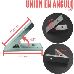 Unión en Ángulo de 45º para Perfil