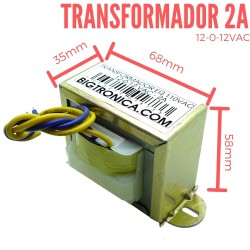 Transformador 12VAC-0-12VAC 2A