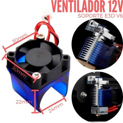 Ventilador Ensamble 12v 3x3x1cm Para Radiador E3D V6