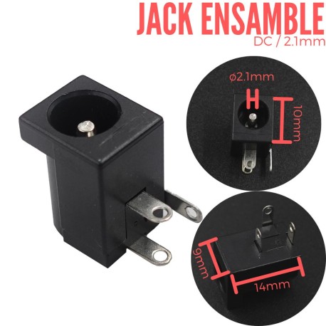 Jack DC para Ensamble 5X2.1MM