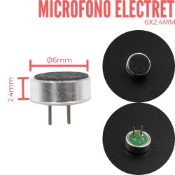 Micrófono Electret 6x2.4mm