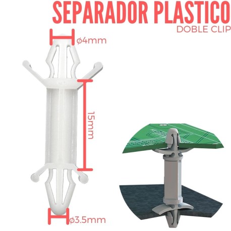 Separador Doble Clip 15mm