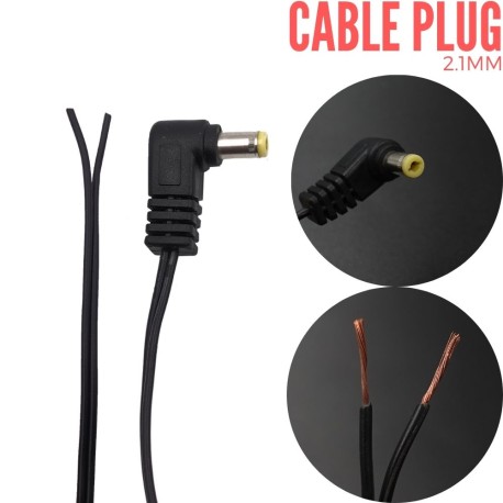 Cable DC plug 2.1mm