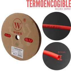 Termoencogible Rojo 3mm X Metro