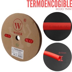 Termoencogible Rojo 7mm X Metro