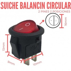 Suiche Balancin Rojo 2 Pin 3A