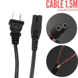 Cable de Poder Tipo Grabadora (1.5 Metros)