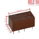 Rele de Ensamble 5V 8Pin 0.6A