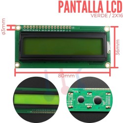 Display LCD 2X16 Backlight Verde