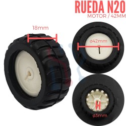 Rueda Para Micro Motorreductor 42mm