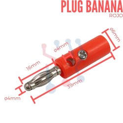 Conector Tipo Banana Rojo