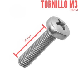 Tornillo M3 15mm (6 Unidades)