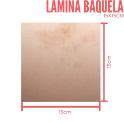 Lamina Cobrizada en Baquela 15X15