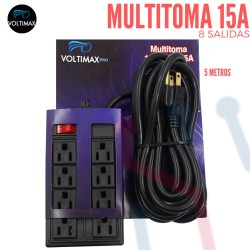 Multitoma Eléctrico 8 Salidas 15A (5 Metros)