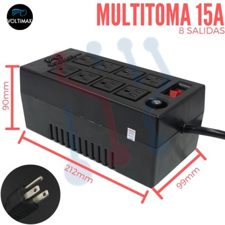 Multitoma Eléctrico 8 Salidas 15A