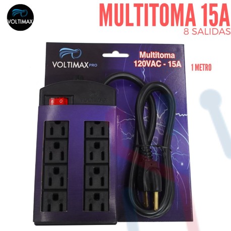 Multitoma Eléctrico 8 Salidas 15A Basico