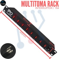 Multitoma Interruptor RACK 8 Salidas (MIC-337)