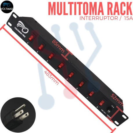 Multitoma Interruptor RACK 8 Salidas (MIC-337)