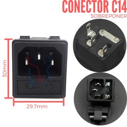 Conector C14 con Portafusible